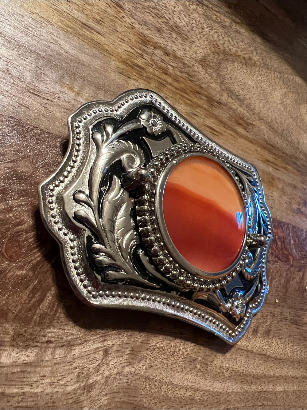 Vintage Western Embossed Belt Buckle - Picture 3 of 5